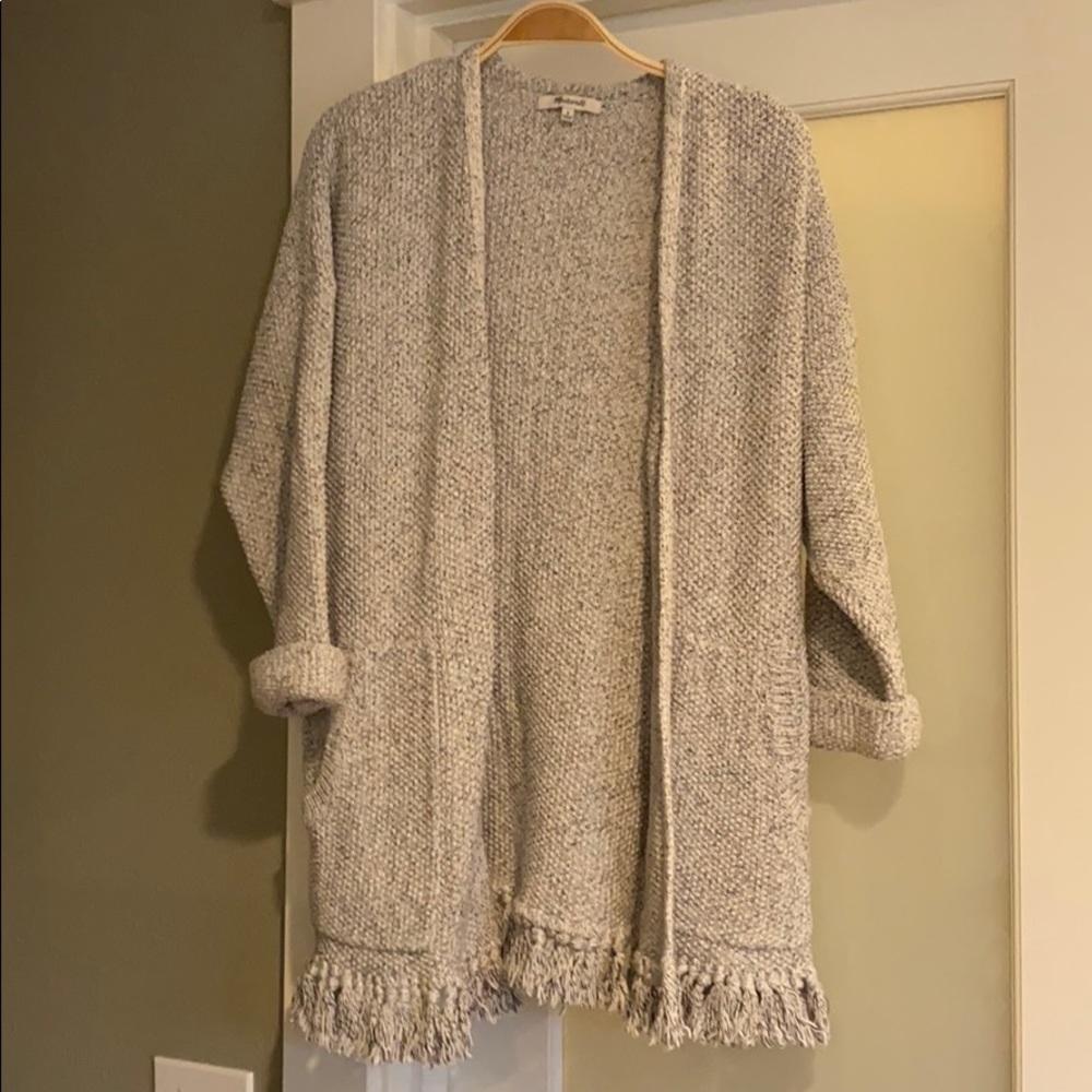 Madewell open cardigan size medium gray